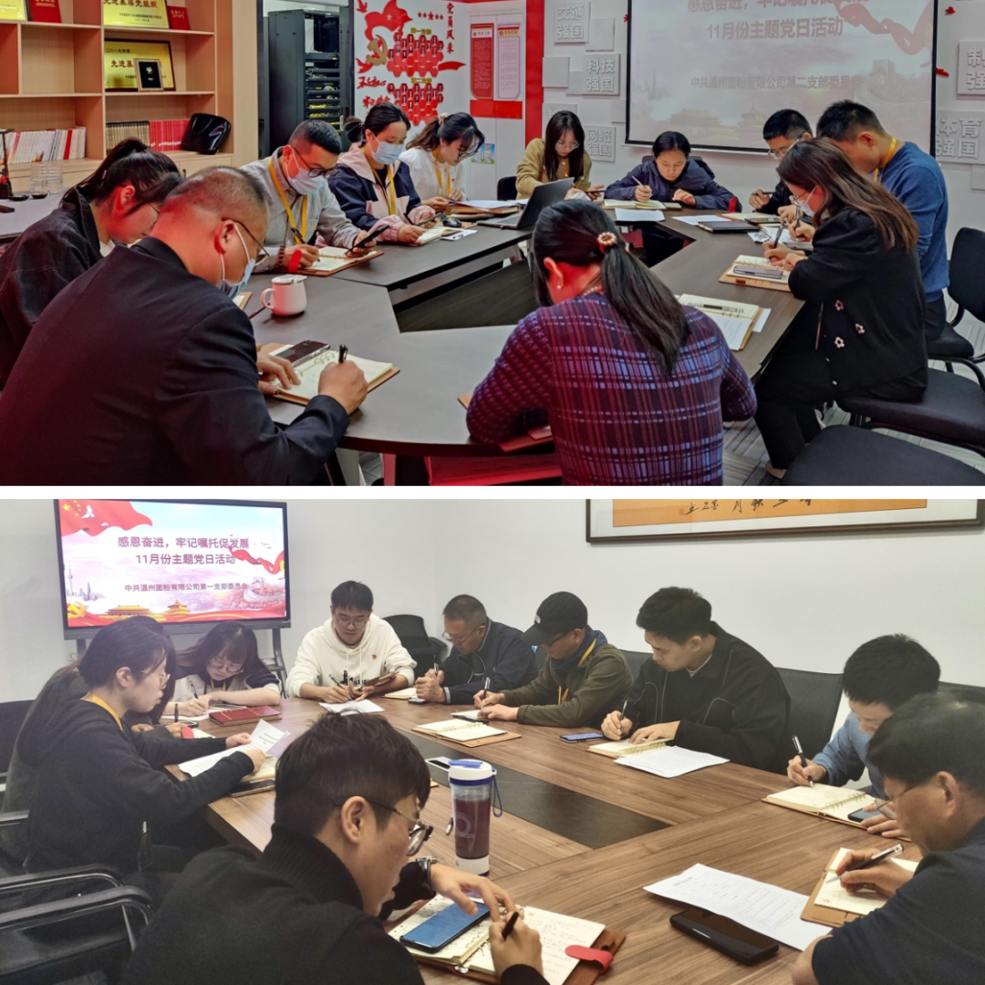 感恩奮進，牢記囑托促發(fā)展丨面粉公司開展11月份主題黨日活動